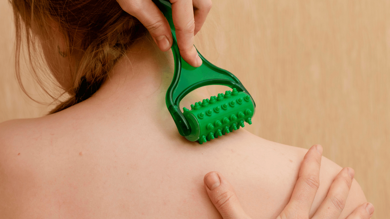 rouleau de massage, utilisation pour la nuque