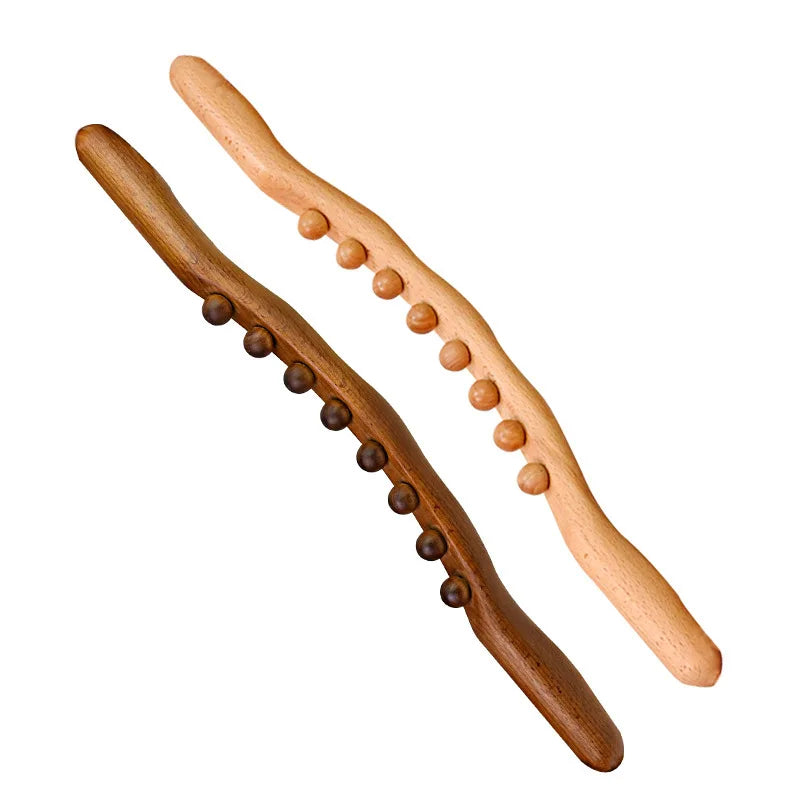 rouleau de massage en bois