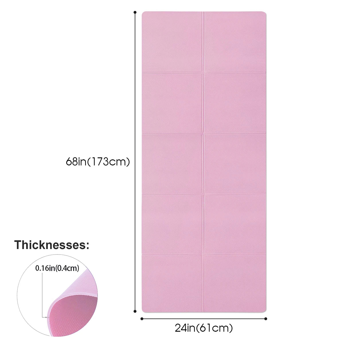 tapis de yoga pliable