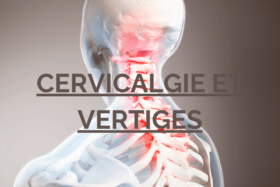 Schéma d'un squelette montrant un problème aux cervicales